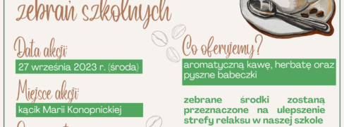 Kawka i herbatka podczas zebrań szkolnych