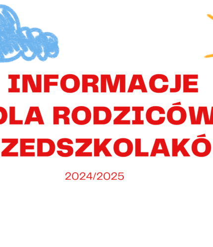 Informacja dla rodziców przedszkolaków