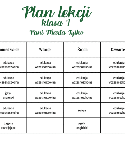 Plan lekcji 2025/26